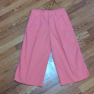 High rise wide-leg crop pants